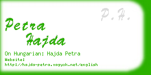 petra hajda business card